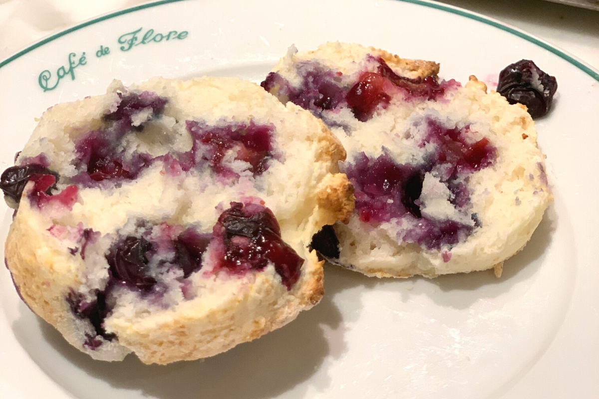 FLUFFY, DAIRY FREE, GLUTEN FREE BLUEBERRY SCONES